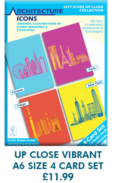 Up Close Vibrant 4 Card Set £11.99